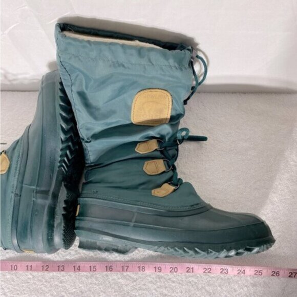Vintage Sorel Snowlion Green Mid Calf Insulated Winter Boots Snow Boots 8 - Picture 14 of 15